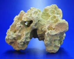 Lochstein Gr. M Mit Höhle - Ca. 16x14x19,5 Cm - Künstlicher Gelb-rötlicher Mondstein