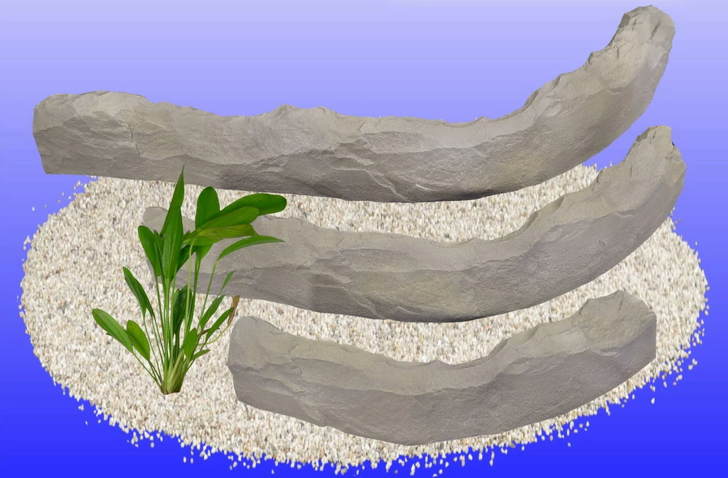 Terrasse L 60x27x9,5 Cm, Farbe Sandstein-Hell, Aquarium-Dekoration Aus Mineralguss 3 Terrasse L 60x27x9,5 Cm, Farbe Sandstein-Hell, Aquarium-Dekoration Aus Mineralguss