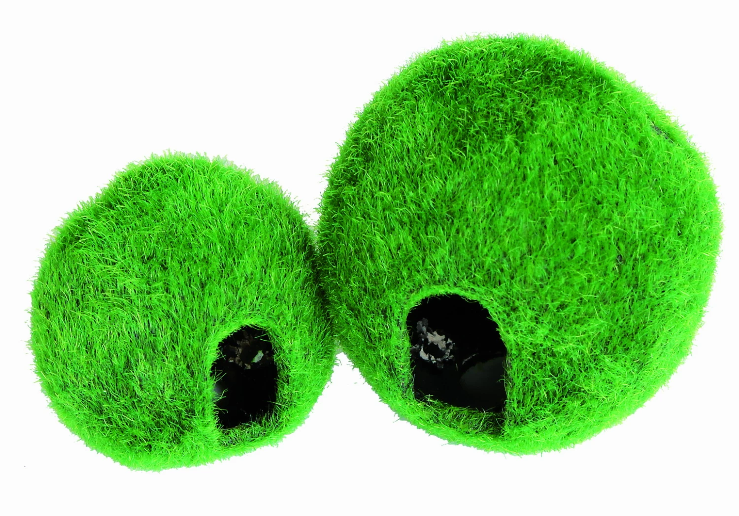 Höhlen-Set, 1 Kleine Und 1 Große Keramik-Höhle Als Süße Mooskugel 3 Höhlen-Set, 1 Kleine Und 1 Große Keramik-Höhle Als Süße Mooskugel